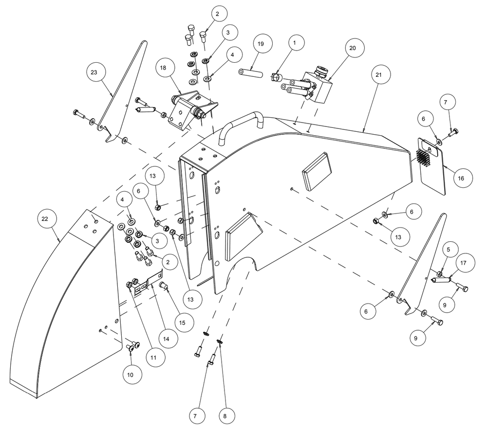 Section 20 Diagram and Parts List for MK-4020B 167439-20 MK Diamond Concrete Saw